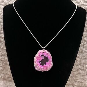 Italy Made 925s Stone Pendant Necklace